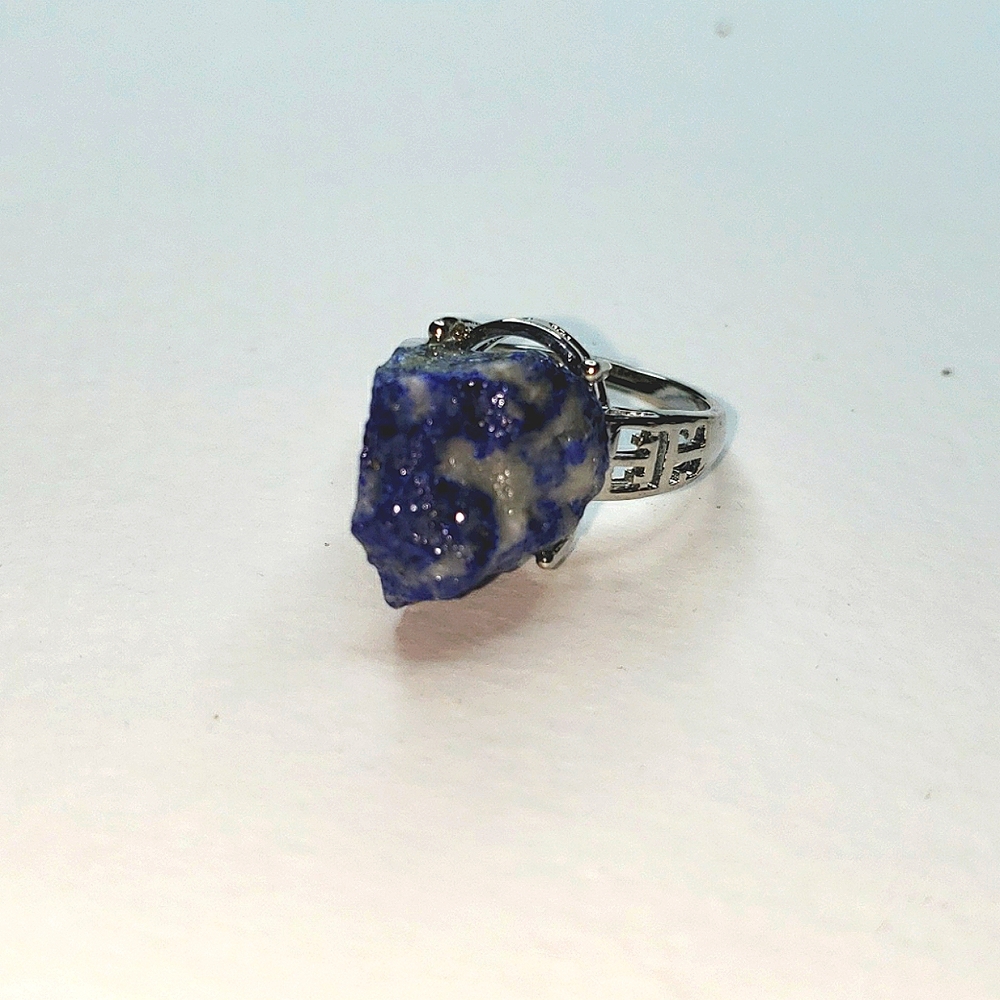 *Rough Natural Sodalite Statement Ring - image 1